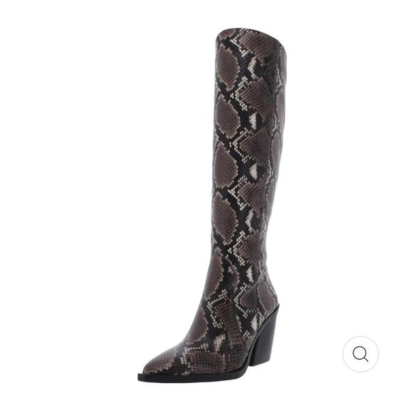Vince Camuto Gravana Snakeskin Knee High Boots - 5 1/2 M - Picture 4 of 12